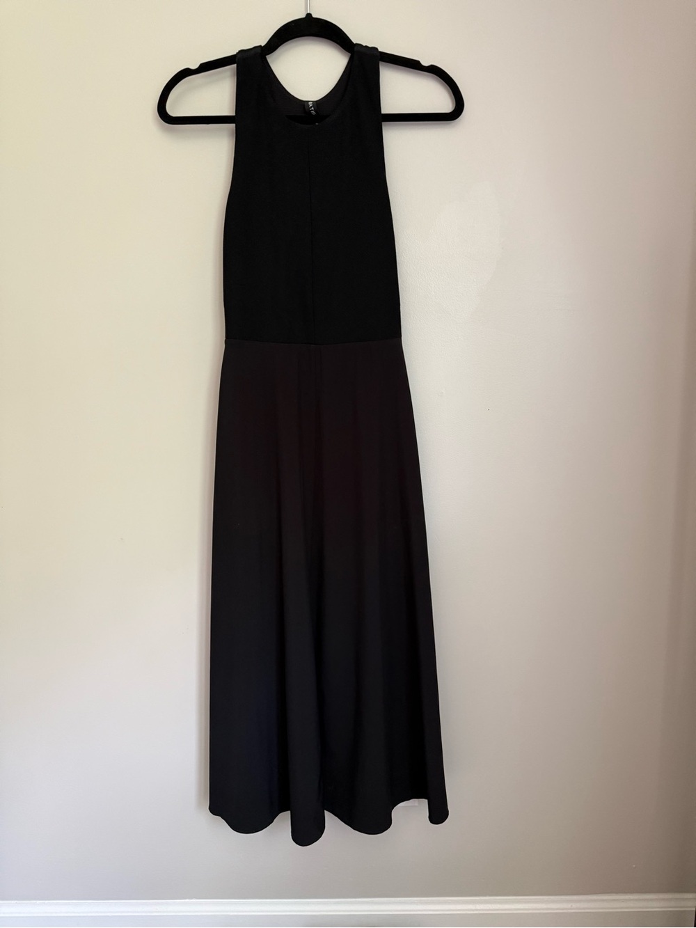 Athleta Black Racerback Cutout Midi Dress Size M
